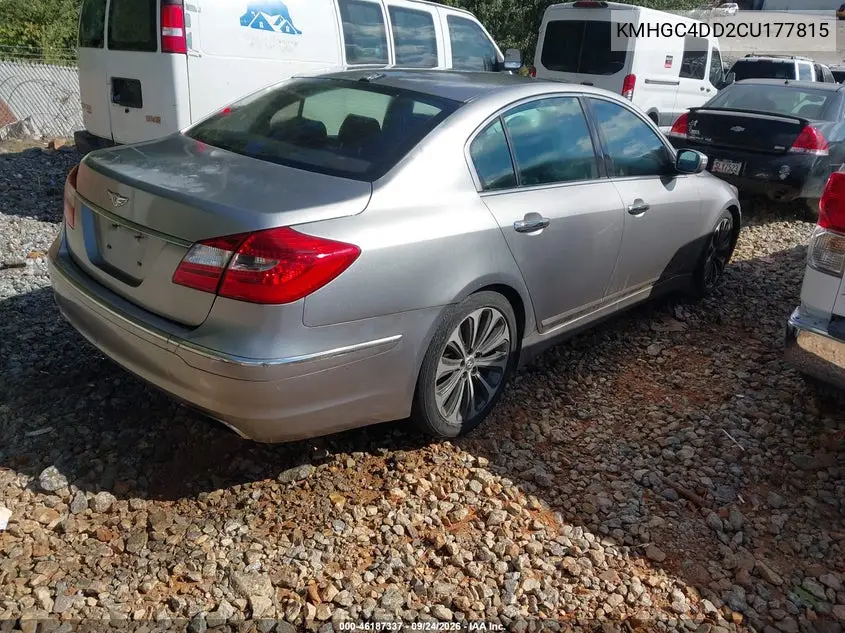 2012 HYUNDAI GENESIS VIN KMHGC4DD2CU177815 — фото 4
