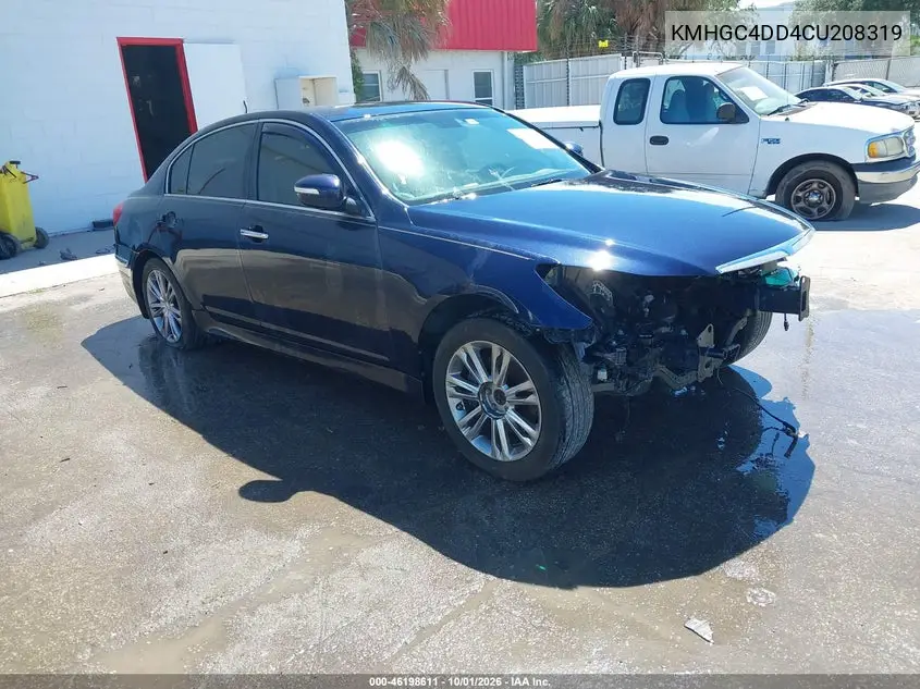 HYUNDAI GENESIS 2012, VIN KMHGC4DD4CU208319
