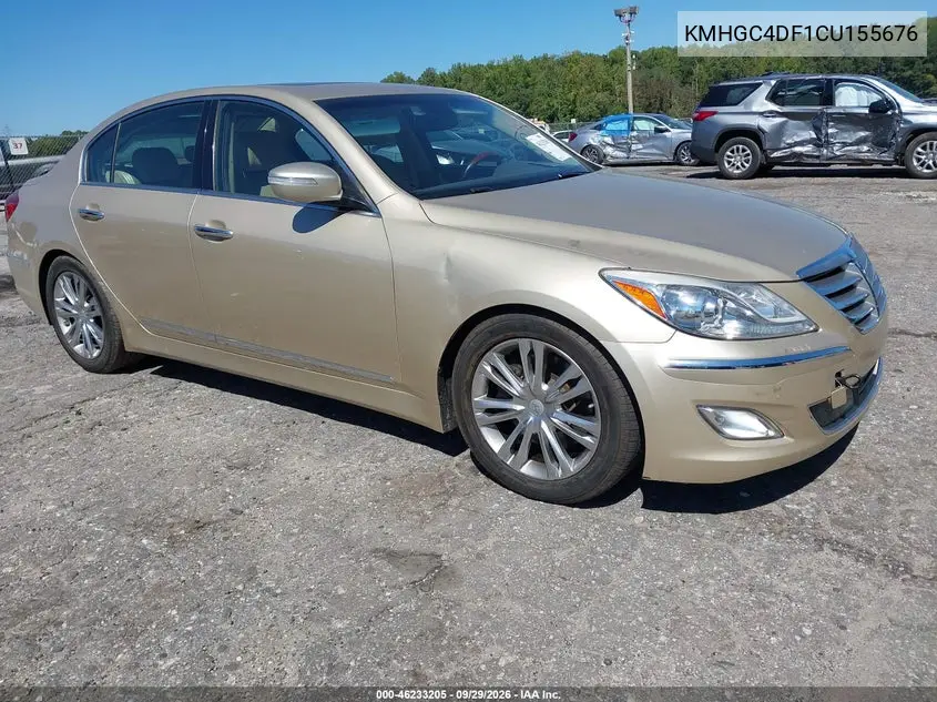 HYUNDAI GENESIS 2012, VIN KMHGC4DF1CU155676