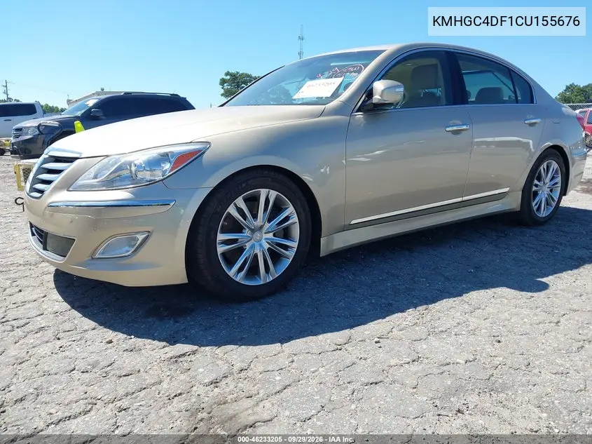 2012 HYUNDAI GENESIS VIN KMHGC4DF1CU155676 — фото 2