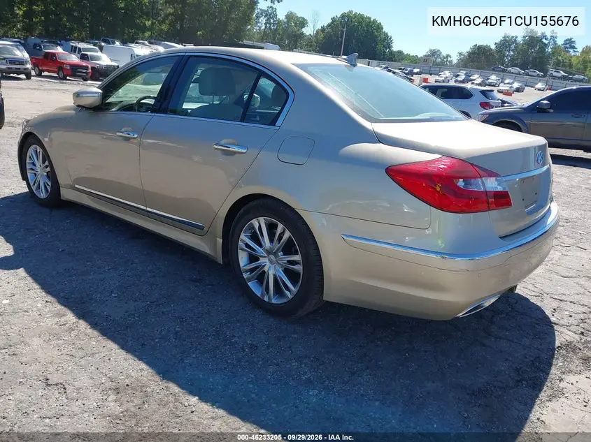 2012 HYUNDAI GENESIS VIN KMHGC4DF1CU155676 — фото 3