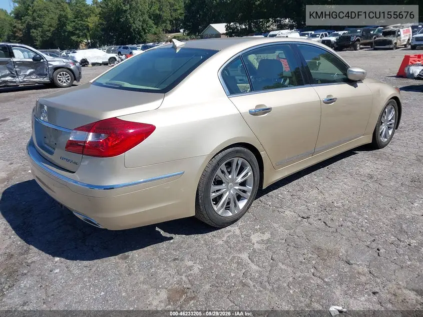 2012 HYUNDAI GENESIS VIN KMHGC4DF1CU155676 — фото 4