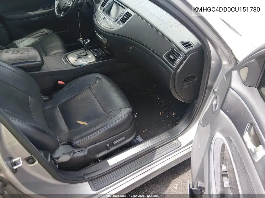 2012 HYUNDAI GENESIS VIN KMHGC4DD0CU151780 — фото 5