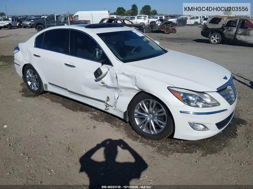 HYUNDAI GENESIS 2012, VIN KMHGC4DH0CU203556