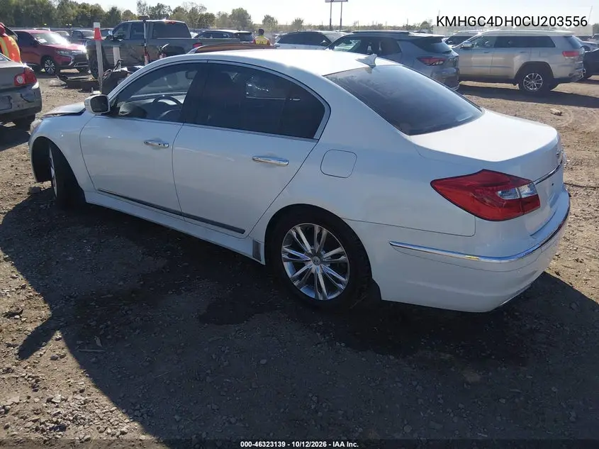 2012 HYUNDAI GENESIS VIN KMHGC4DH0CU203556 — фото 3