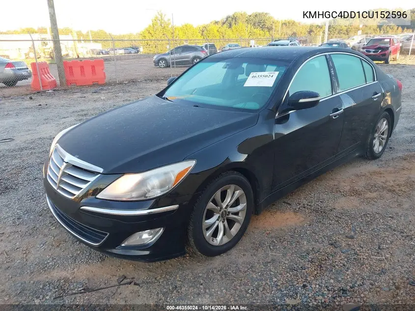 HYUNDAI GENESIS 2012, VIN KMHGC4DD1CU152596