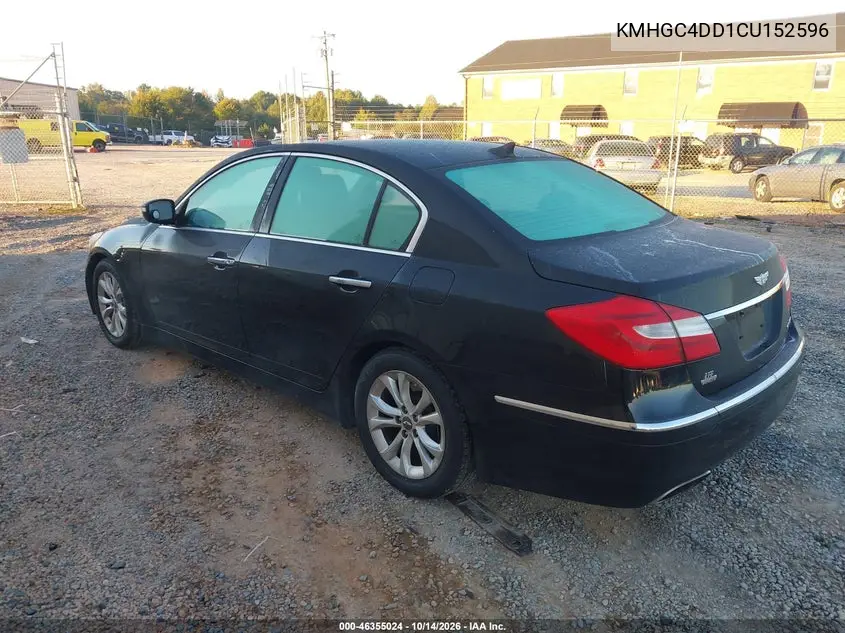 2012 HYUNDAI GENESIS VIN KMHGC4DD1CU152596 — фото 2