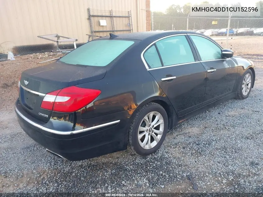 2012 HYUNDAI GENESIS VIN KMHGC4DD1CU152596 — фото 4
