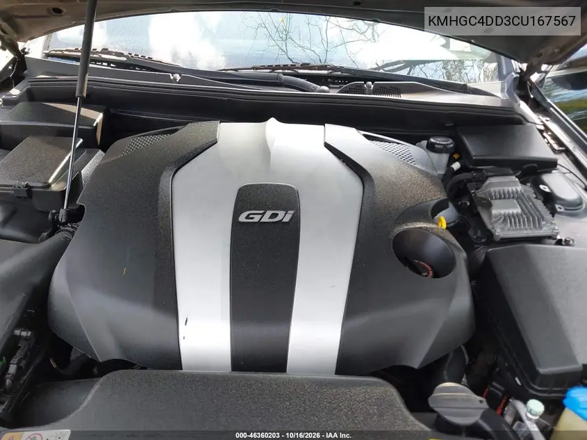 2012 HYUNDAI GENESIS VIN KMHGC4DD3CU167567 — фото 10