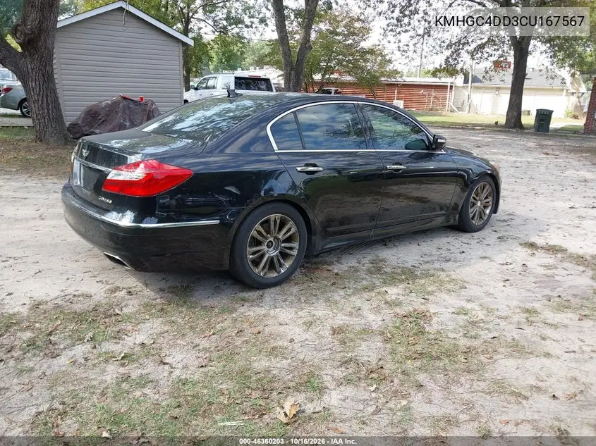 2012 HYUNDAI GENESIS VIN KMHGC4DD3CU167567 — фото 4