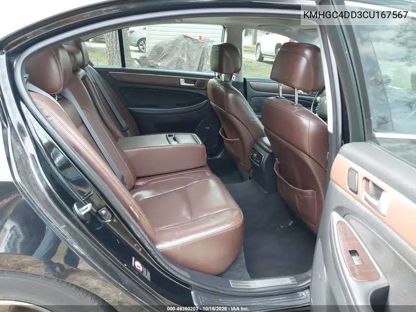 2012 HYUNDAI GENESIS VIN KMHGC4DD3CU167567 — фото 8
