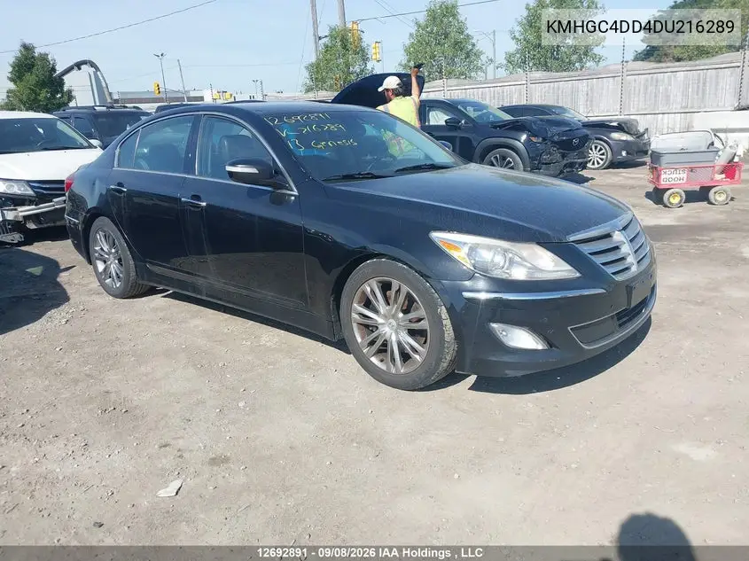 HYUNDAI GENESIS 2013, VIN KMHGC4DD4DU216289