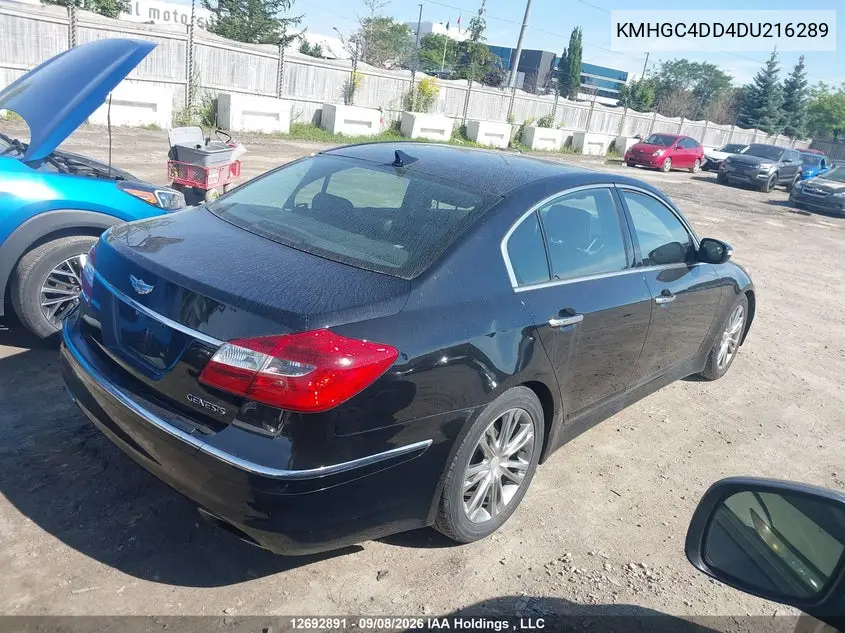 2013 HYUNDAI GENESIS VIN KMHGC4DD4DU216289 — фото 4