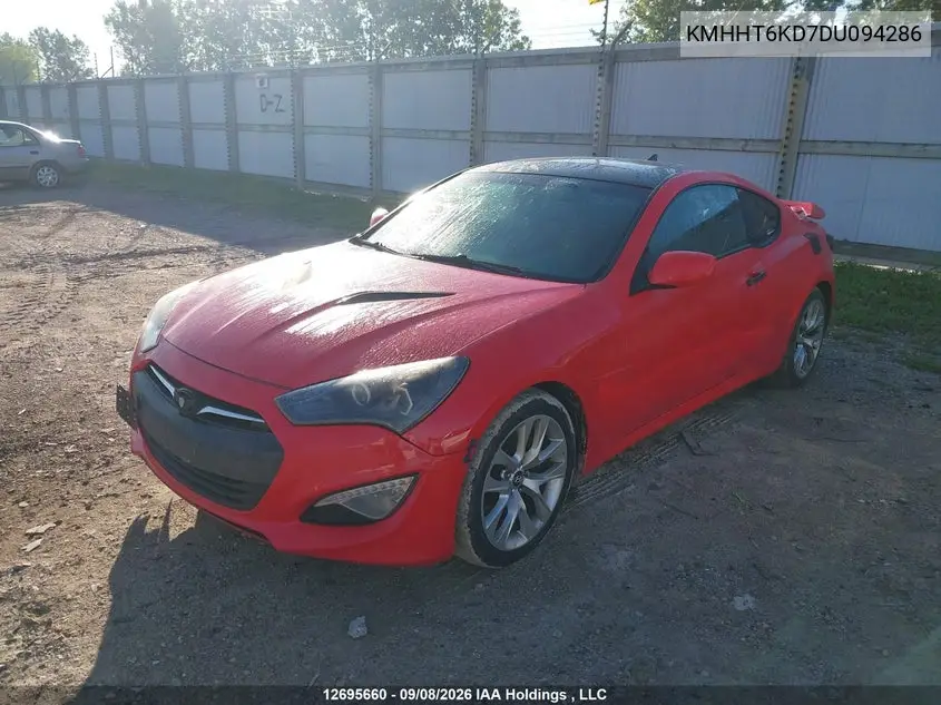2013 HYUNDAI GENESIS VIN KMHHT6KD7DU094286 — фото 2