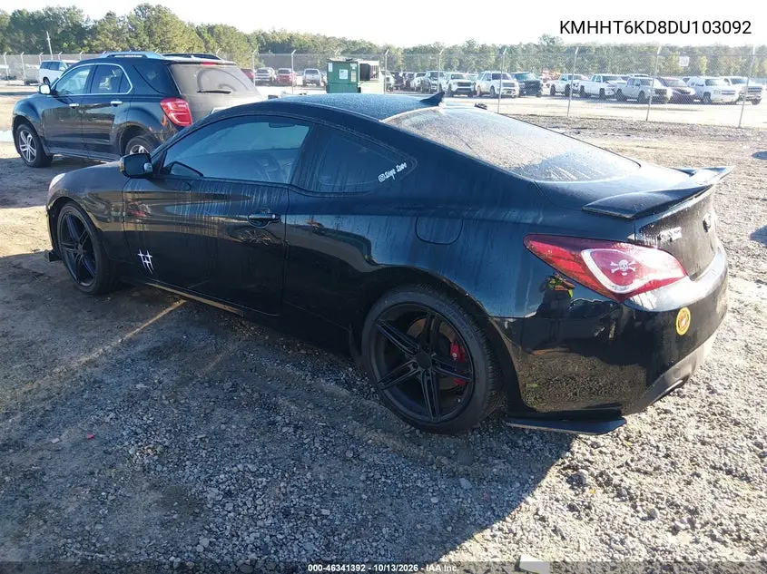 2013 HYUNDAI GENESIS VIN KMHHT6KD8DU103092 — фото 3