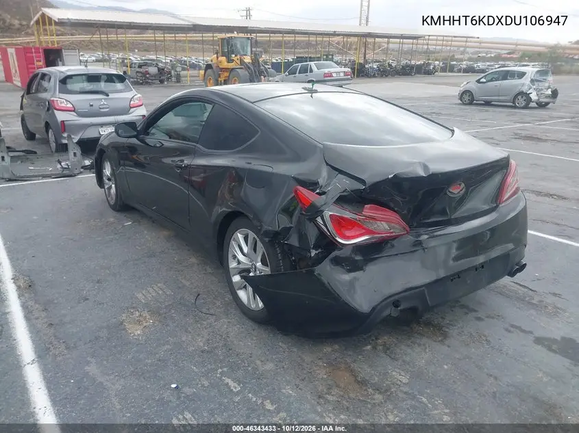 2013 HYUNDAI GENESIS VIN KMHHT6KDXDU106947 — фото 3