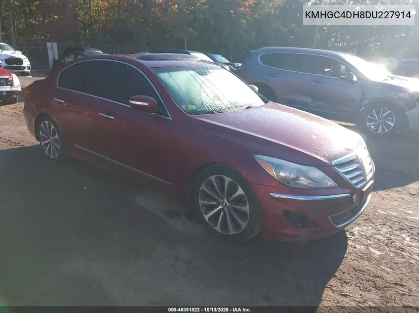 HYUNDAI GENESIS 2013, VIN KMHGC4DH8DU227914