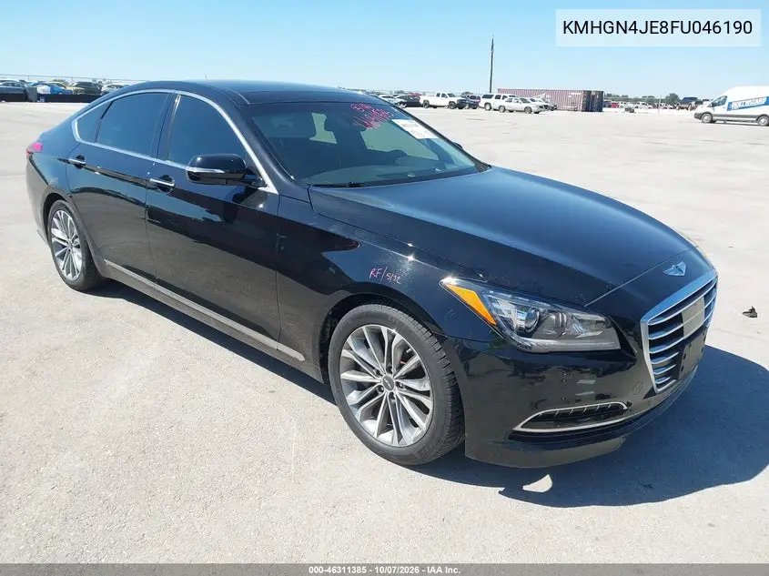 HYUNDAI GENESIS 2015, VIN KMHGN4JE8FU046190