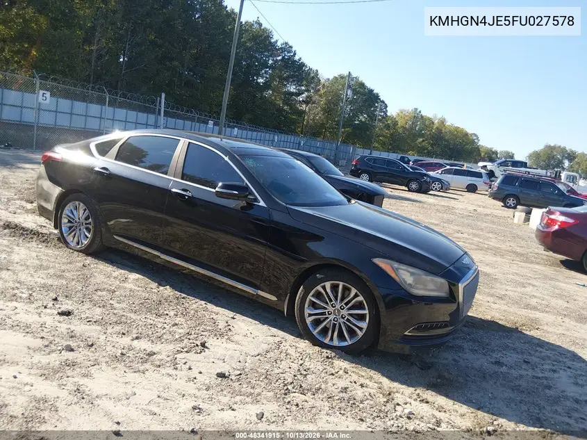 HYUNDAI GENESIS 2015, VIN KMHGN4JE5FU027578