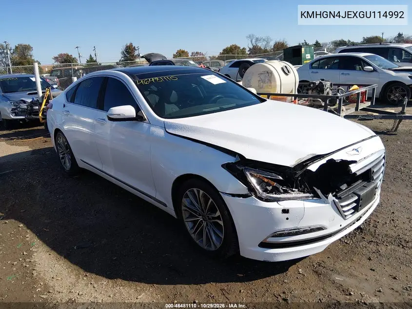 HYUNDAI GENESIS 2016, VIN KMHGN4JEXGU114992