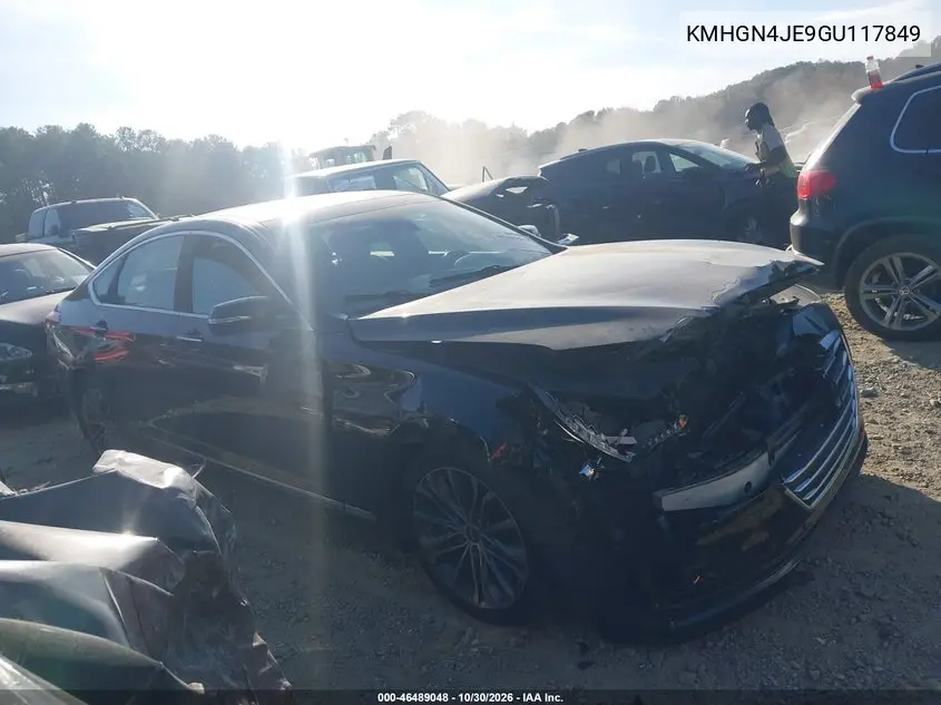 HYUNDAI GENESIS 2016, VIN KMHGN4JE9GU117849