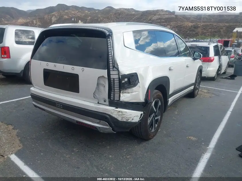 2026 HYUNDAI IONIQ 9 VIN 7YAMS5S18TY001538 — фото 4