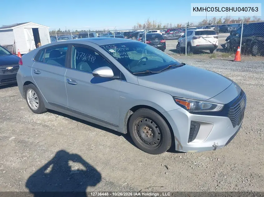 HYUNDAI IONIQ 2017, VIN KMHC05LC8HU040763