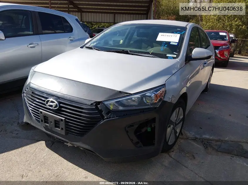 2017 HYUNDAI IONIQ VIN KMHC65LC7HU040638 — фото 2