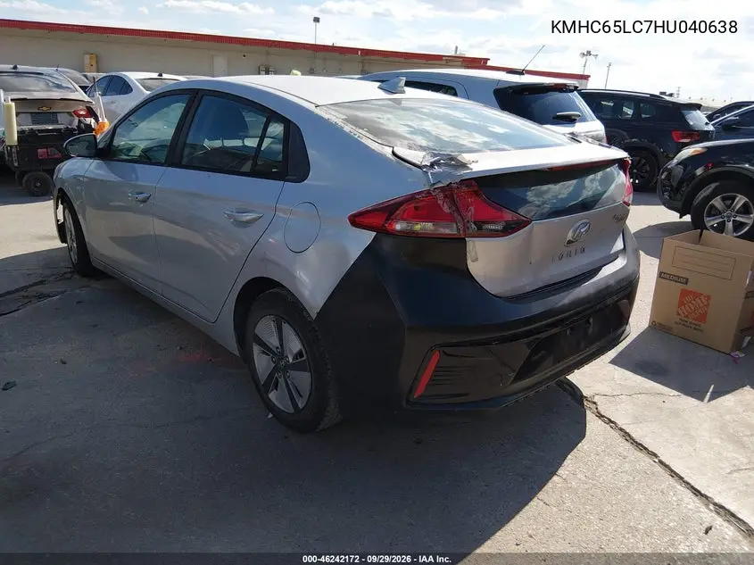 2017 HYUNDAI IONIQ VIN KMHC65LC7HU040638 — фото 3