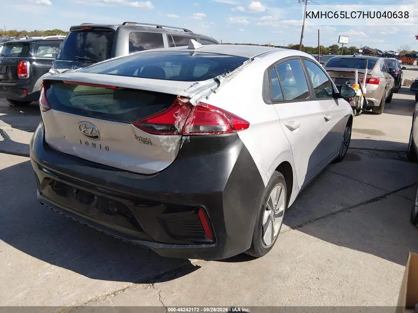 2017 HYUNDAI IONIQ VIN KMHC65LC7HU040638 — фото 4