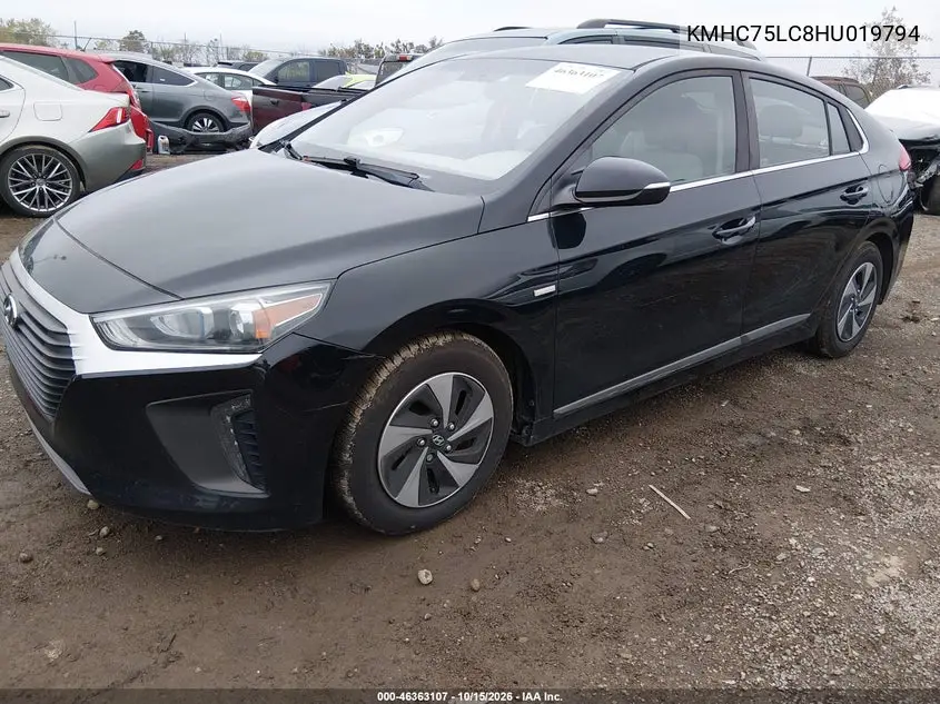 2017 HYUNDAI IONIQ VIN KMHC75LC8HU019794 — фото 2