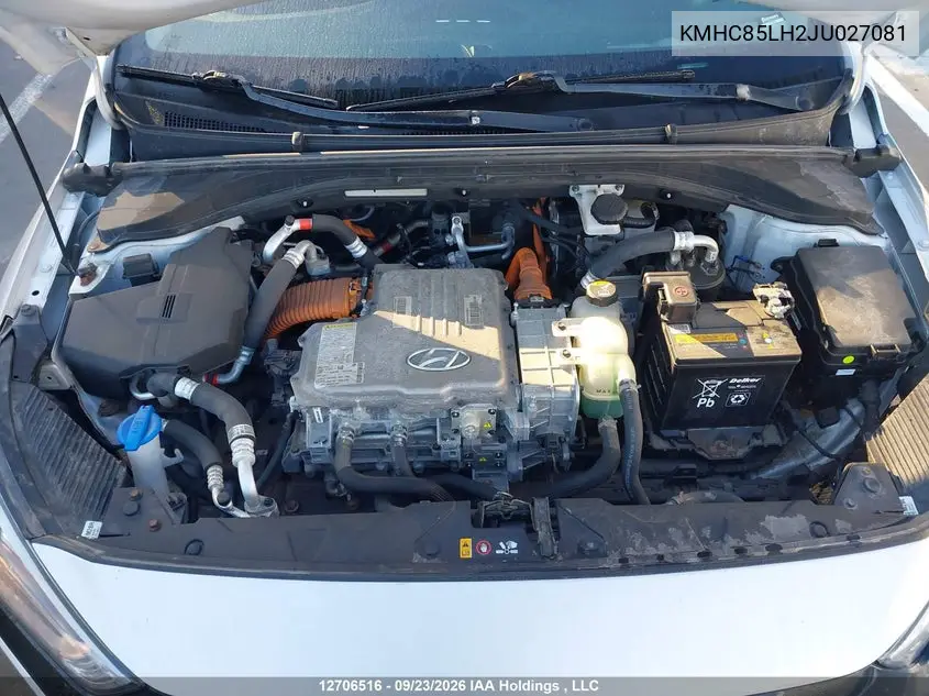 2018 HYUNDAI IONIQ VIN KMHC85LH2JU027081 — фото 10