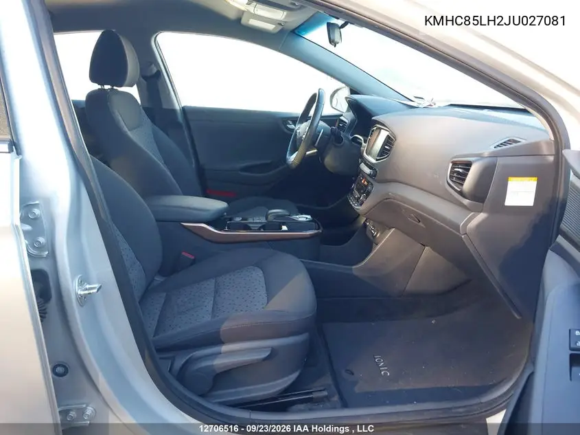 2018 HYUNDAI IONIQ VIN KMHC85LH2JU027081 — фото 5