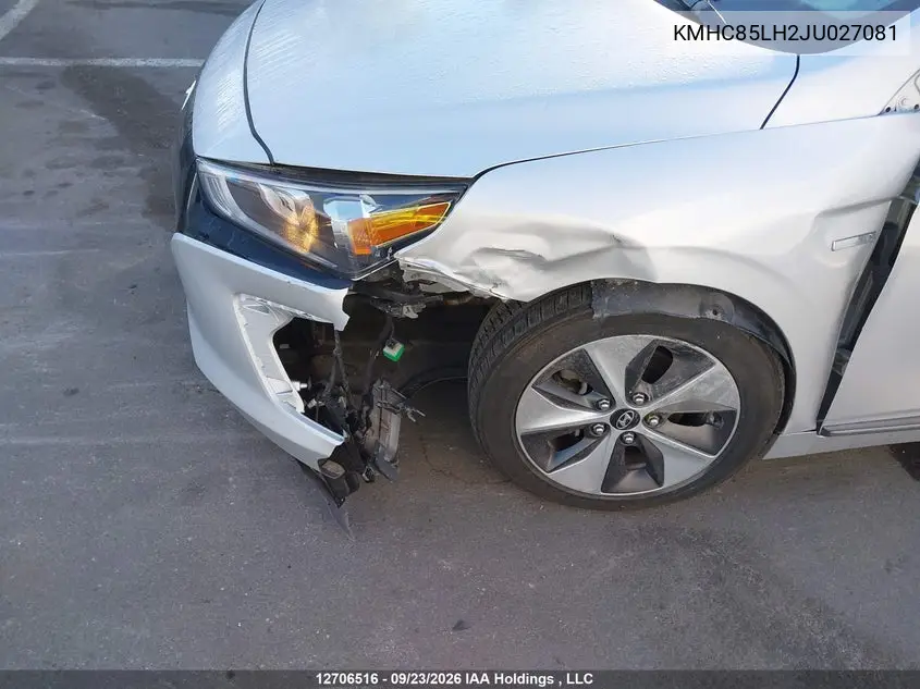 2018 HYUNDAI IONIQ VIN KMHC85LH2JU027081 — фото 6