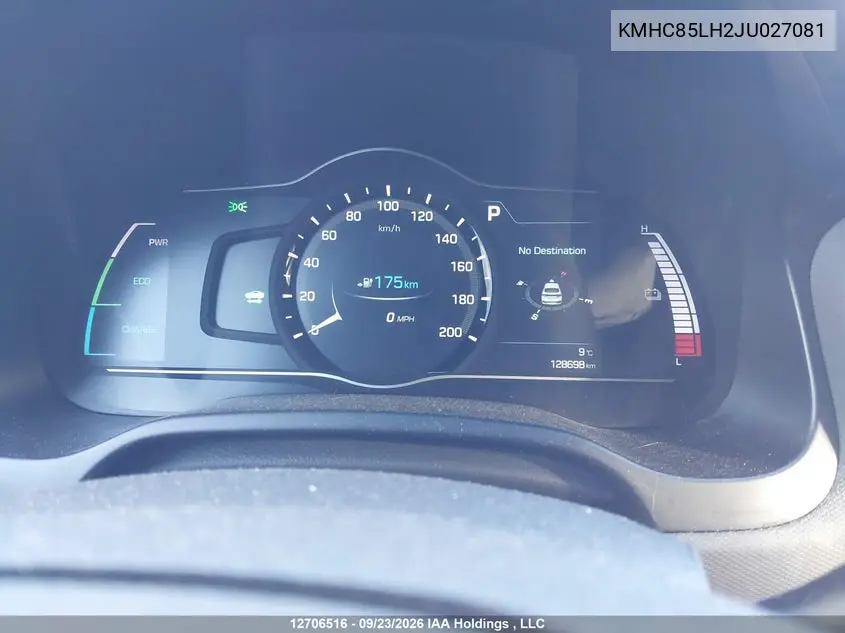 2018 HYUNDAI IONIQ VIN KMHC85LH2JU027081 — фото 7