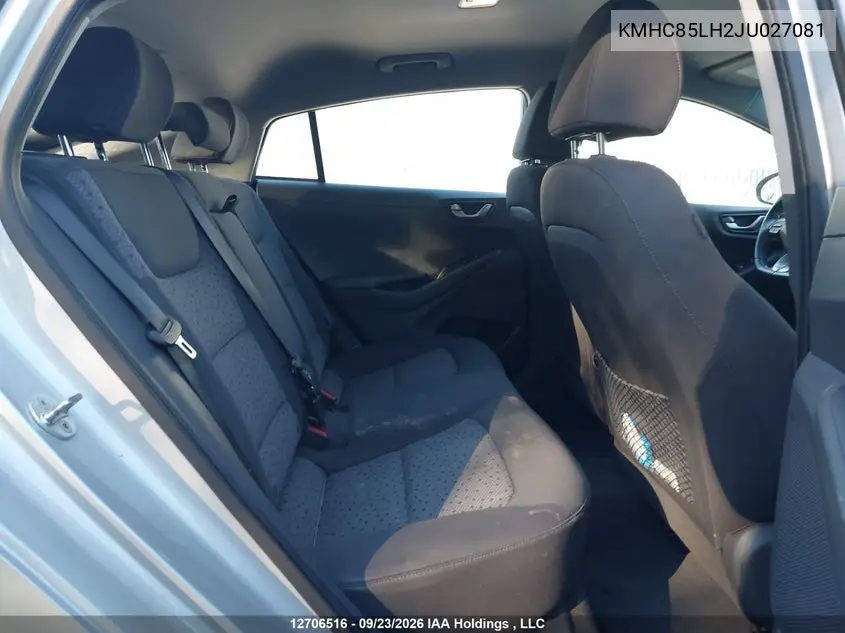 2018 HYUNDAI IONIQ VIN KMHC85LH2JU027081 — фото 8