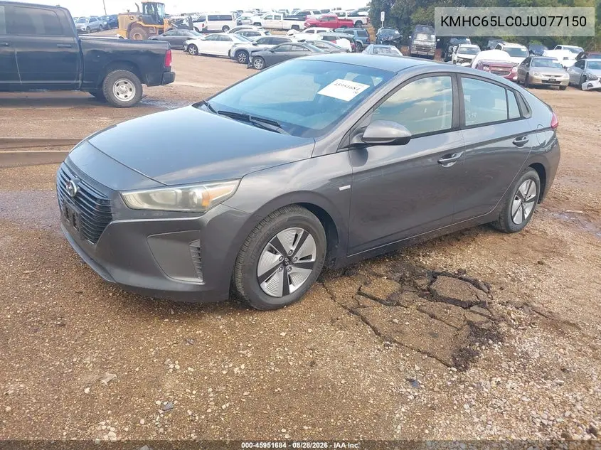 2018 HYUNDAI IONIQ VIN KMHC65LC0JU077150 — фото 2