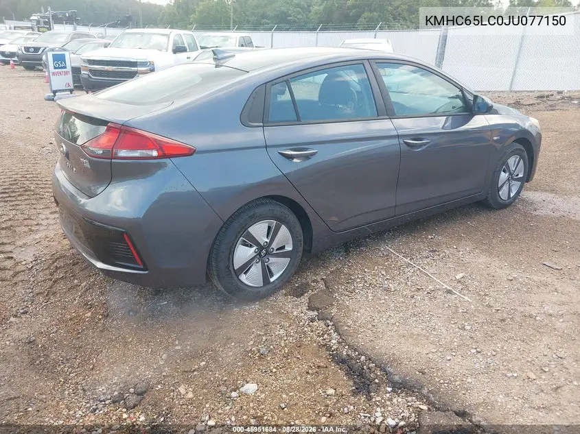2018 HYUNDAI IONIQ VIN KMHC65LC0JU077150 — фото 4