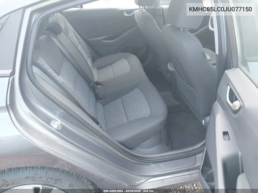 2018 HYUNDAI IONIQ VIN KMHC65LC0JU077150 — фото 8