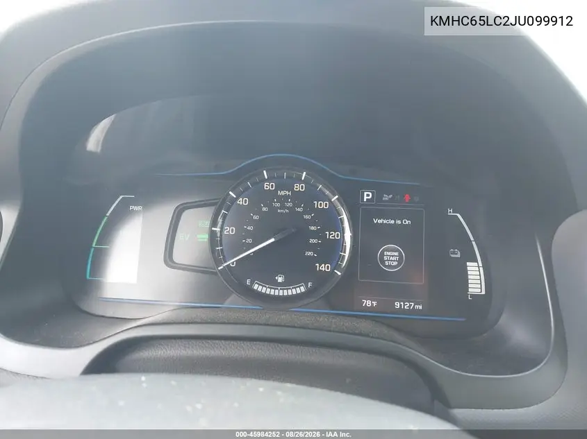 2018 HYUNDAI IONIQ VIN KMHC65LC2JU099912 — фото 7