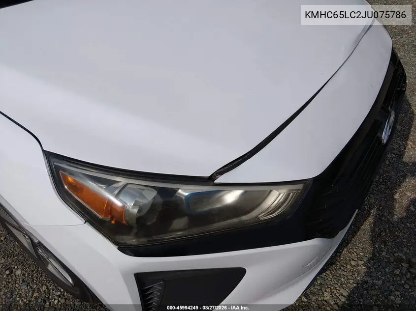 2018 HYUNDAI IONIQ VIN KMHC65LC2JU075786 — фото 15