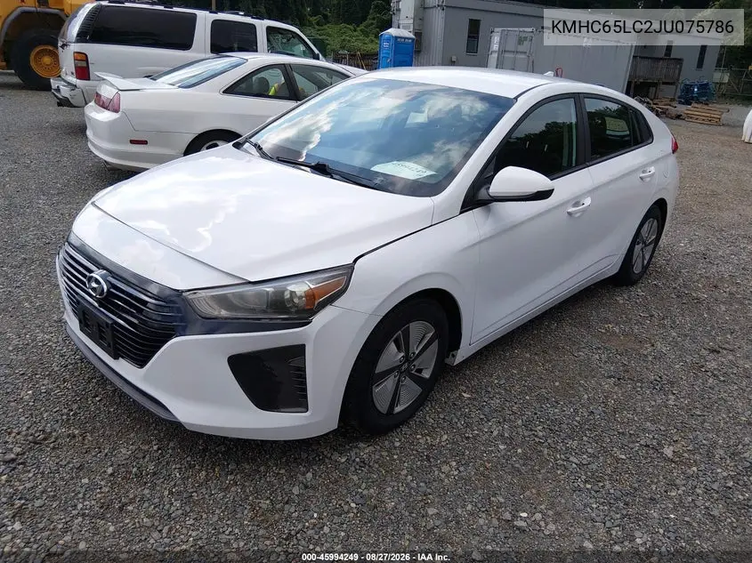 2018 HYUNDAI IONIQ VIN KMHC65LC2JU075786 — фото 2