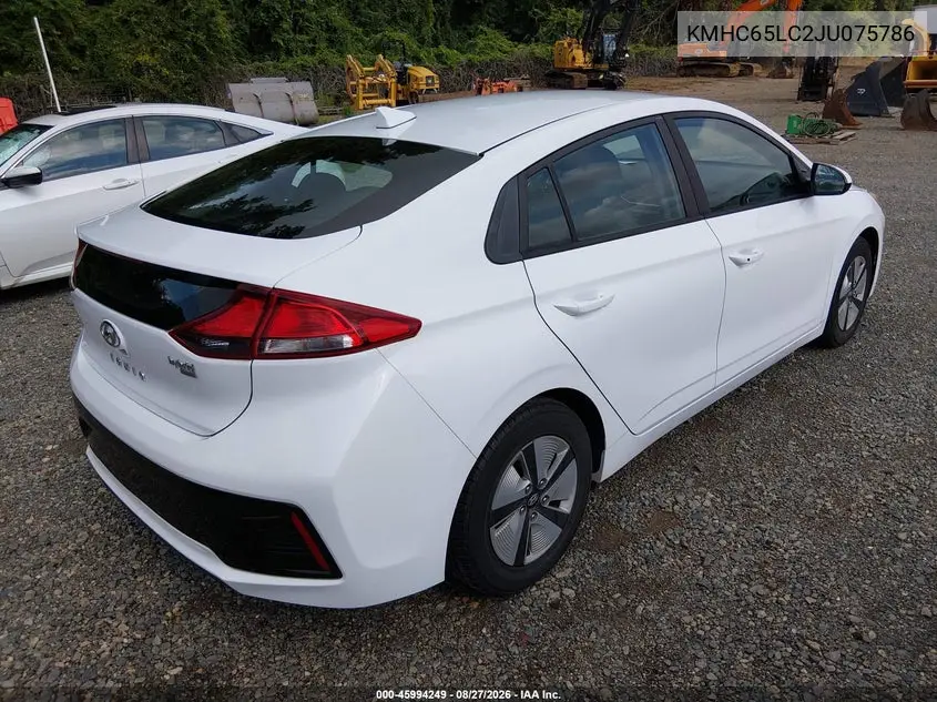 2018 HYUNDAI IONIQ VIN KMHC65LC2JU075786 — фото 4