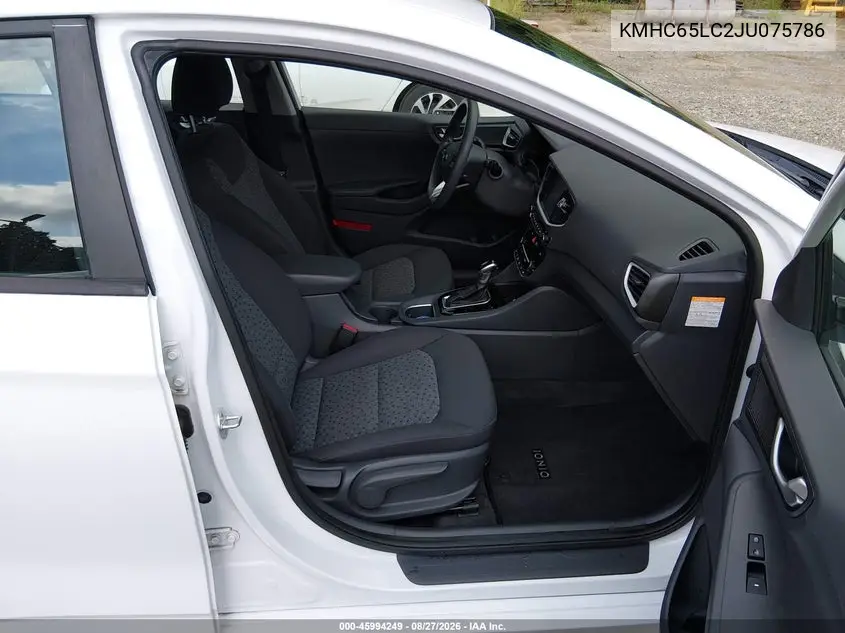 2018 HYUNDAI IONIQ VIN KMHC65LC2JU075786 — фото 5