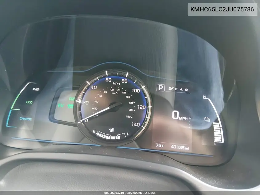 2018 HYUNDAI IONIQ VIN KMHC65LC2JU075786 — фото 7