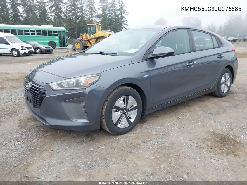 2018 HYUNDAI IONIQ VIN KMHC65LC9JU076885 — фото 2