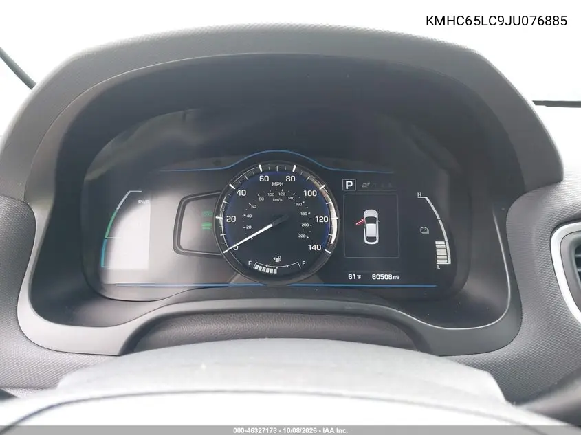 2018 HYUNDAI IONIQ VIN KMHC65LC9JU076885 — фото 7