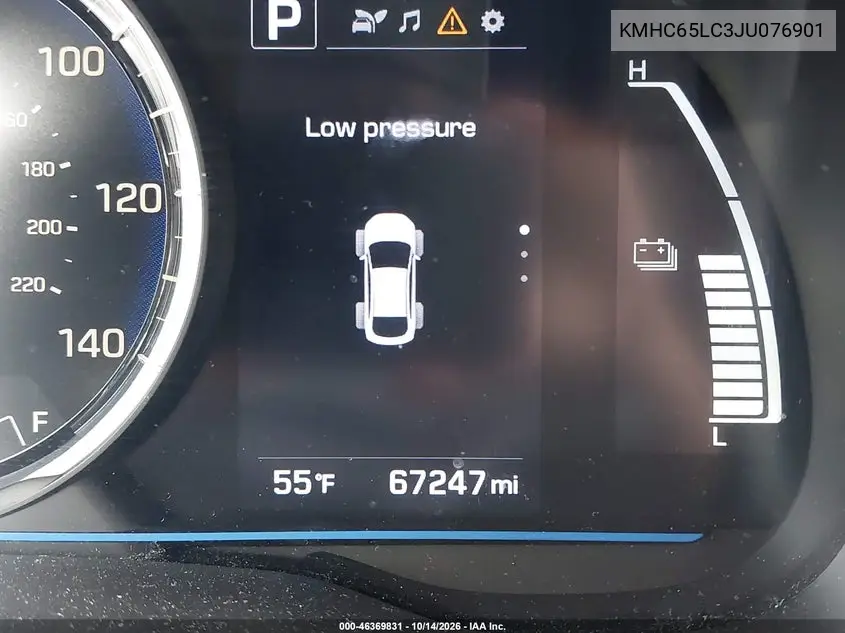 2018 HYUNDAI IONIQ VIN KMHC65LC3JU076901 — фото 15