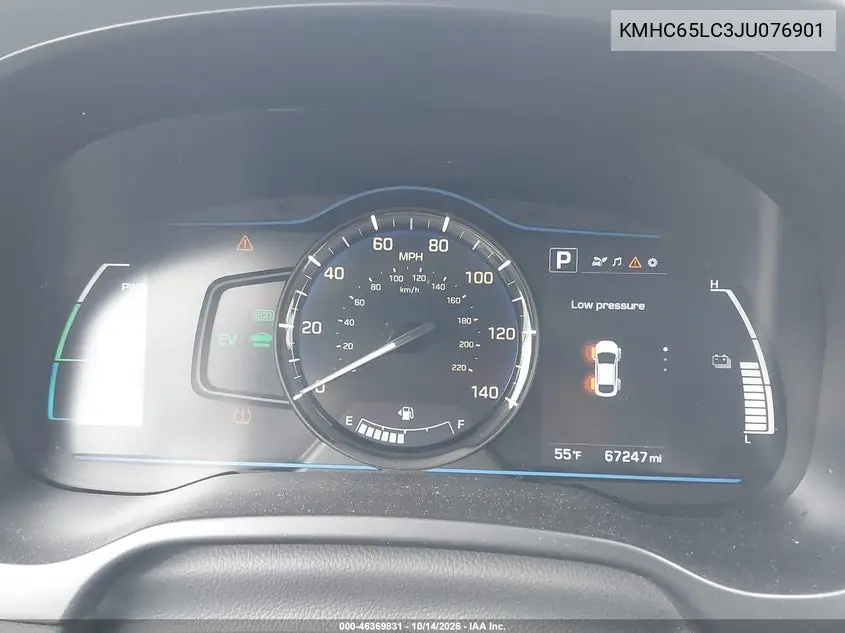 2018 HYUNDAI IONIQ VIN KMHC65LC3JU076901 — фото 7
