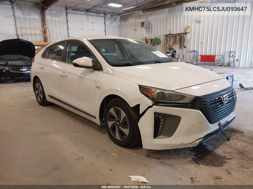 HYUNDAI IONIQ 2018, VIN KMHC75LC5JU093647